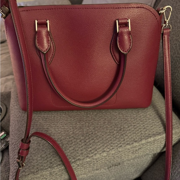 Kate Spade Burgundy Leather Satchel - Picture 2 of 5